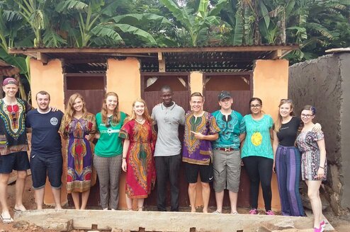 Projects Abroad Global Gap Year Program Building in Ghana