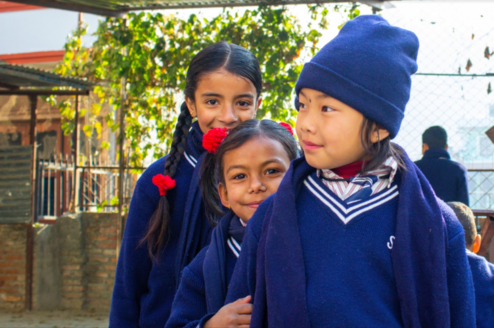 Students smiling for a photo