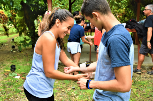 Students practicing scenarios in Costa Rica. 