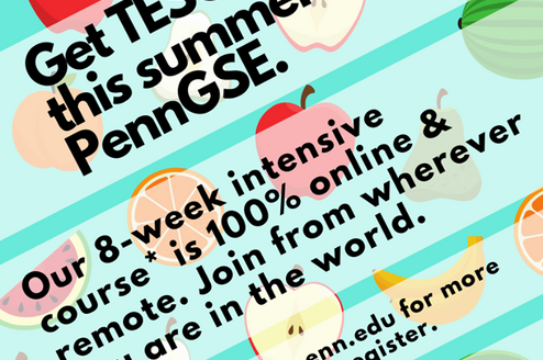 Get TESOL Certified this summer with Penn GSE