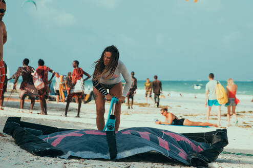 getting ready on Paje beach!