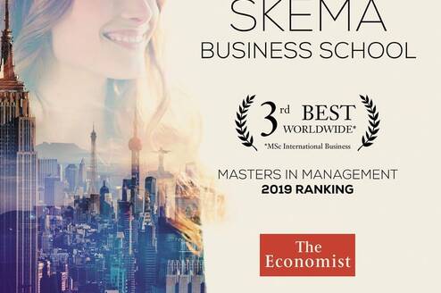 SKEMA's MSc in International Business program has been ranked 3rd worldwide! The Economist has just published its 2019 ranking for Masters in Management programmes.