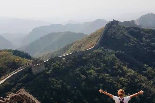 Participant at the Great Wall of China