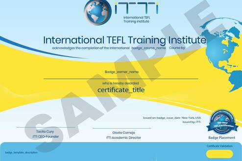 Certificate TEFL 