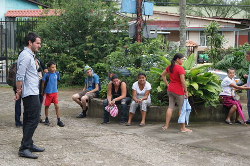 Volunteers working