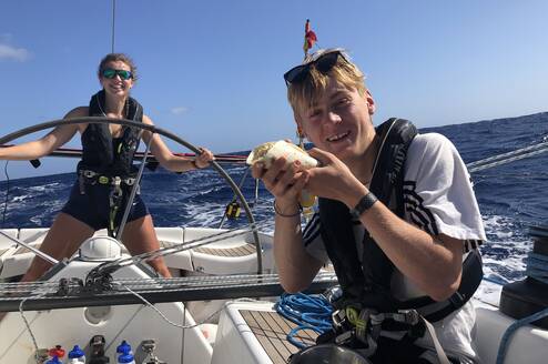 Eating mid ocean
