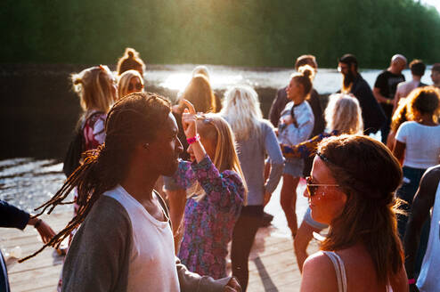Camp Leaders socializing in Romania
