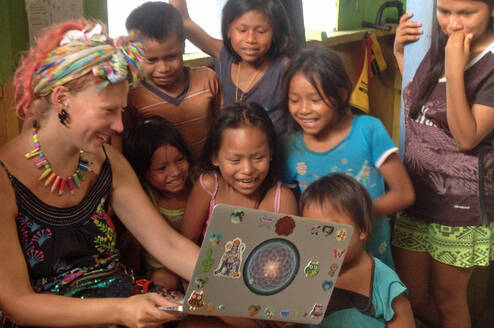 Volunteer in an indigenous village
