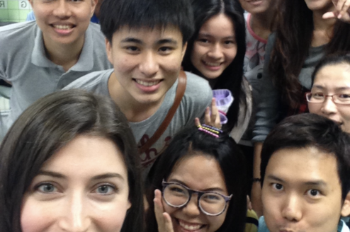 TEFL teacher with students