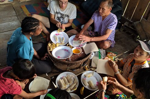 Preparing dinner in Thailand