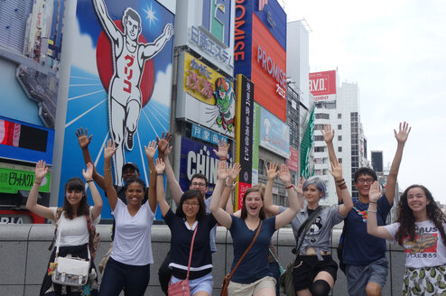 CET students in Dotonbori