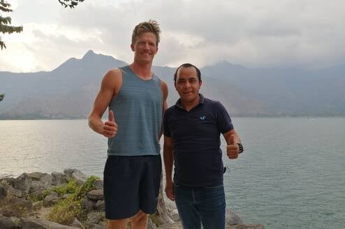 Study at the shore of wonderful Lake Atitlan