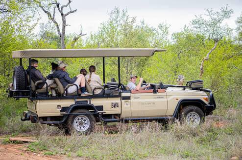 Bushwise students on game drive during the Professional Field Guide course.