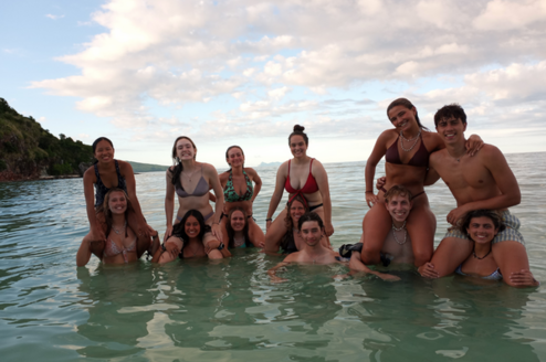 Group shot in the sea