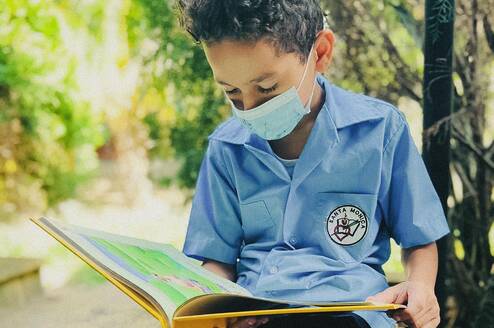 Student reading