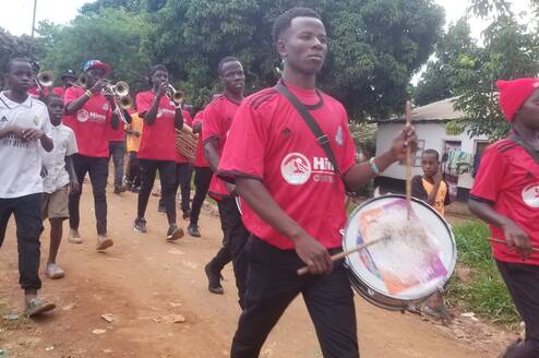 of bulenga an area struggling with crippling levels of unemployment and poverty. Many of Uganda's youth are unable to afford education beyond primary school, and even those fortunate enough to continue their schooling are still met with extremely high unemployment rates upon graduation. The brass band is a valuable and highly marketable source of employment. GLM provides musical instruments and instruction to enable the youth of the area to develop their musical skills, both within the band and as individua