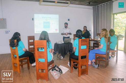 Volunteers recieving training