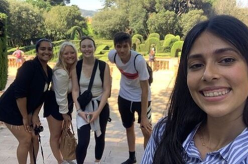 Group of student participants in Spain