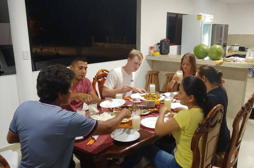 Dinner with host family