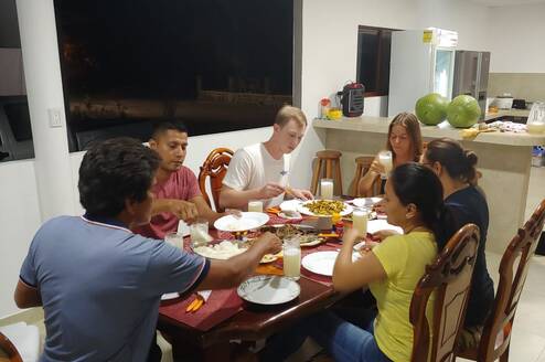Dinner with host family