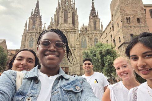 Our June cohort at the Barcelona Cathedral! 