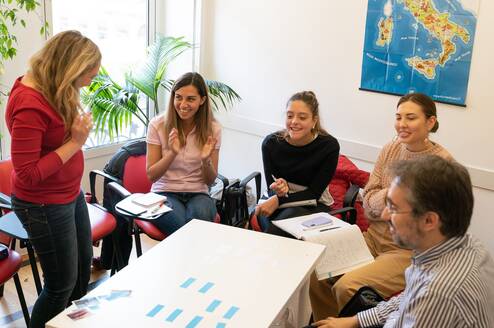 IFA students engaged in Italian language class