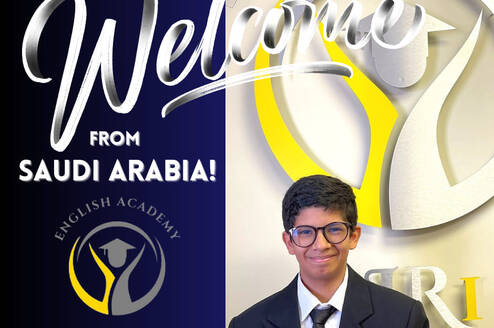 Student from Saudi Arabia at AIR1 ENGLISH ACADEMY in uniform