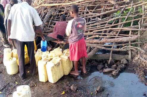 Communities have resorted to drinking water from open water wells