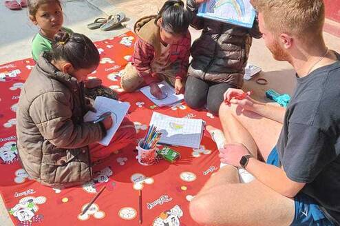 Teaching English at Orphanage