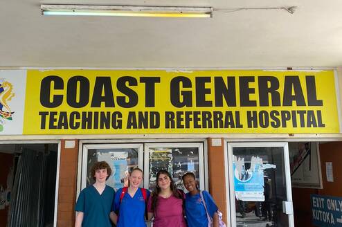 Go Elective Nursing Internship students at the Coast Teaching and Referral Hospital in Mombasa Kenya.