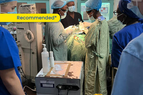 Go-Elective Abroad Premed and Medical Students in doing their rotations in various departments including surgery, OBGYN, internal medicine, pediatrics, and emergency medicine