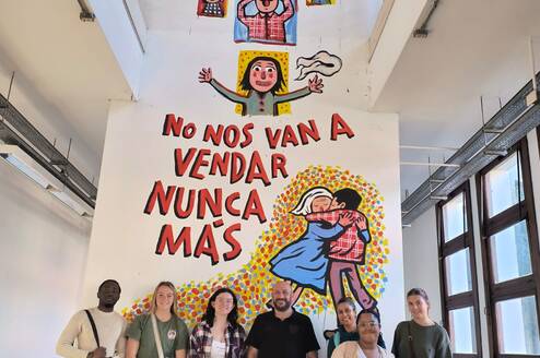 Students gathered together in Argentina