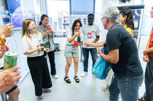 Team sharing a fun moment at the Showcase event