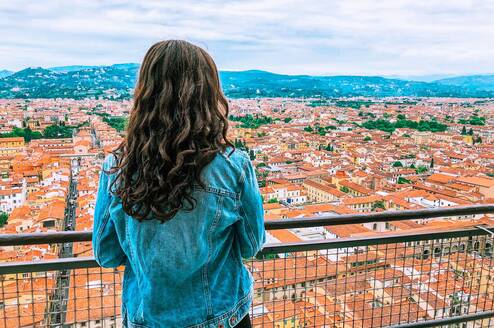 Participant overlooks the city of Florence