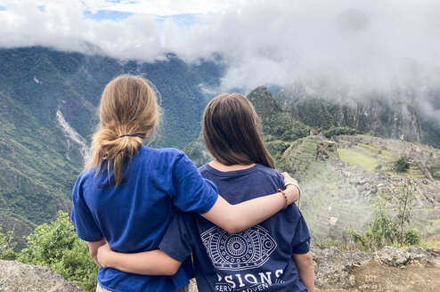 VISIONS Peru participants enjoying view of machu picchu 