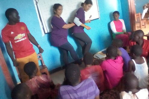Volunteers at work