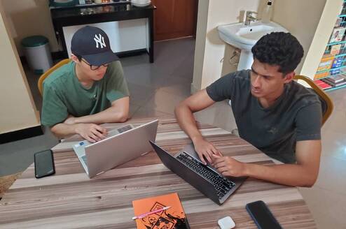 Intern students developing website