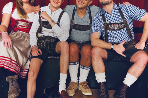 EF language year abroad students participating in an authentic Oktoberfest celebration