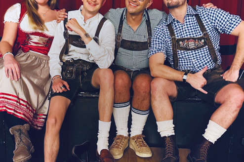 EF language year abroad students participating in an authentic Oktoberfest celebration