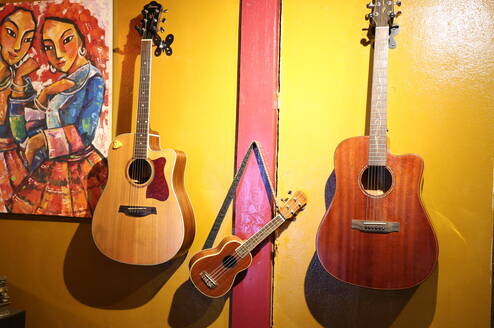 guitars on the walls