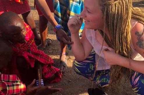 Health volunteers carry out medical activities in the heart of Maasai land.
