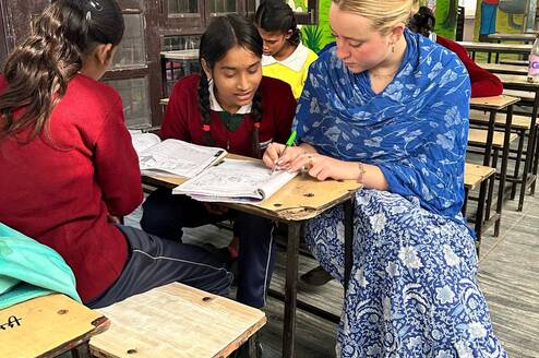 Laura, from Spain, volunteered in India in 2025.