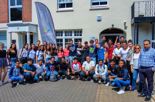 In front of Eurospeak Language School Southampton