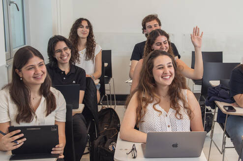 Students in class