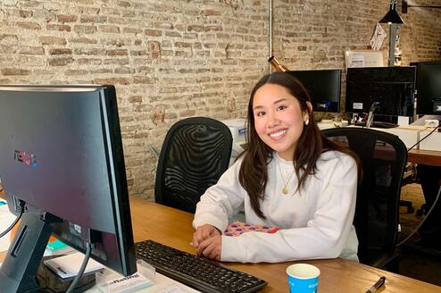 AIFS Abroad intern at work