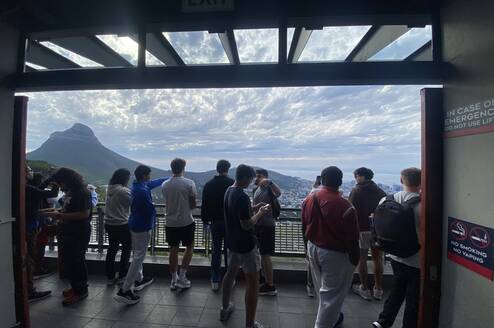 Students enjoying the view. 