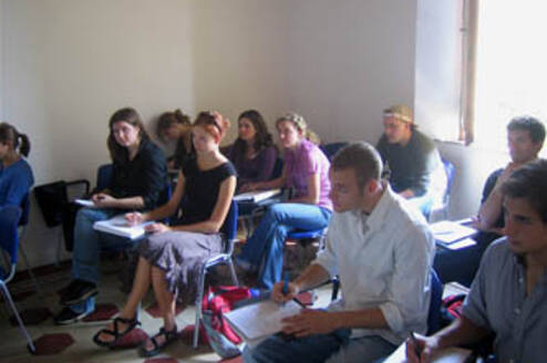 IES Abroad classroom in Sienna, Italy
