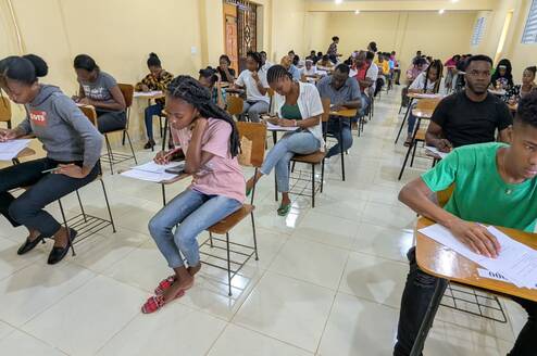 University of Fondwa students sitting for final exams
