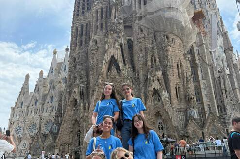 Summer 2025 Interns in Front of La Sagrada Familia