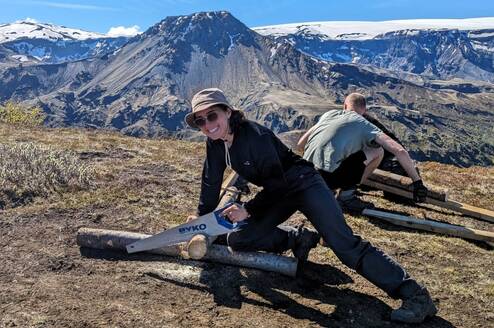 Trail building in Thórsmörk